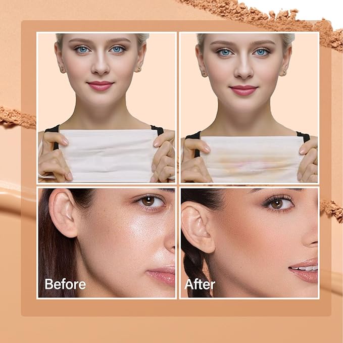 Oil Control Face Powder, Matte Smooth Setting Powder, Waterproof Long-Lasting Setting Powder, Perfect Lightweight Face Makeup For Soft Focus Finish, Minimizes Fine Lines And Pores (Nature BEIGE)-VivaGrace Women