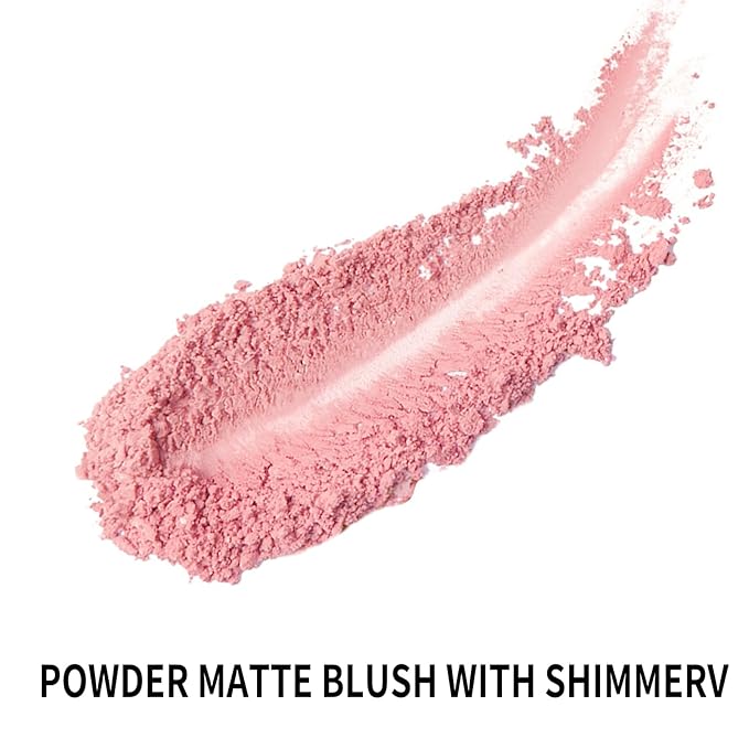 Boobeen Powder Blush Matte Blush, Highly Pigmented Beauty Cream Blush Palette for Create A Natural Cheek Flushed Look, Rich Colors (C-05)-VivaGrace Women