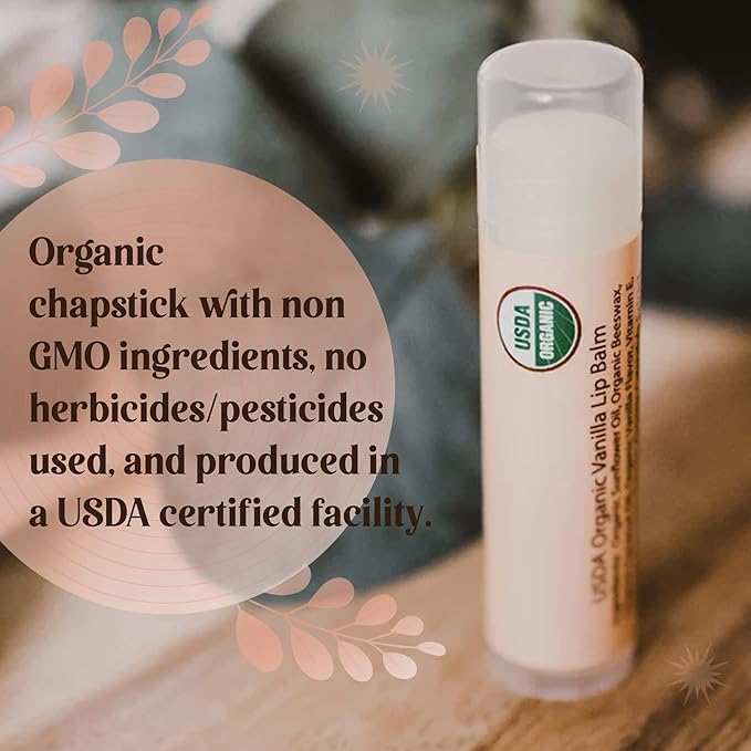 Blessed Is She Restore Lip Balm - Organic Vanilla Chapstick For Hydrating Lips Enriched With Vitamin E, Beeswax, Sunflower Oil, Coconut Oil & Rosemary Extract.-VivaGrace Women