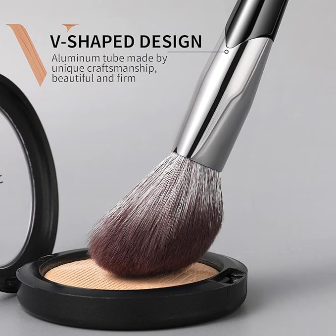 DUcare Powder Brush for Loose Powder - Fluffy Makeup Brushes with Soft Synthetic Bristles for Setting Powder/Blush/Highlighter, Large Face Makeup Brush for Flawless Application-VivaGrace Women