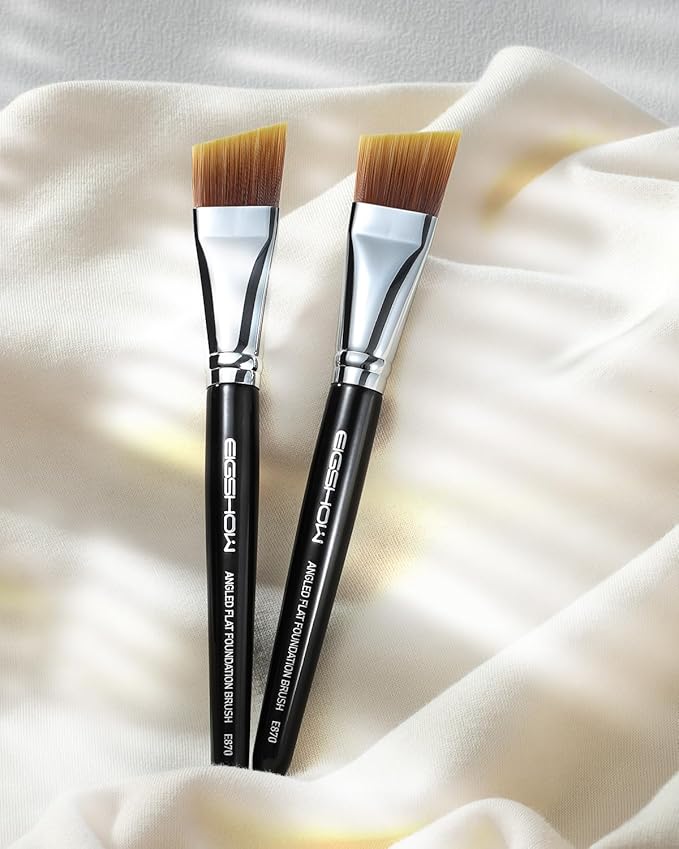 EIGSHOW Flat Foundation Brush, Vegan Synthetic Bristles, Streak Free Application, Face Makeup Brush For Blending Liquid, Cream, Face Mask (E870B)-VivaGrace Women