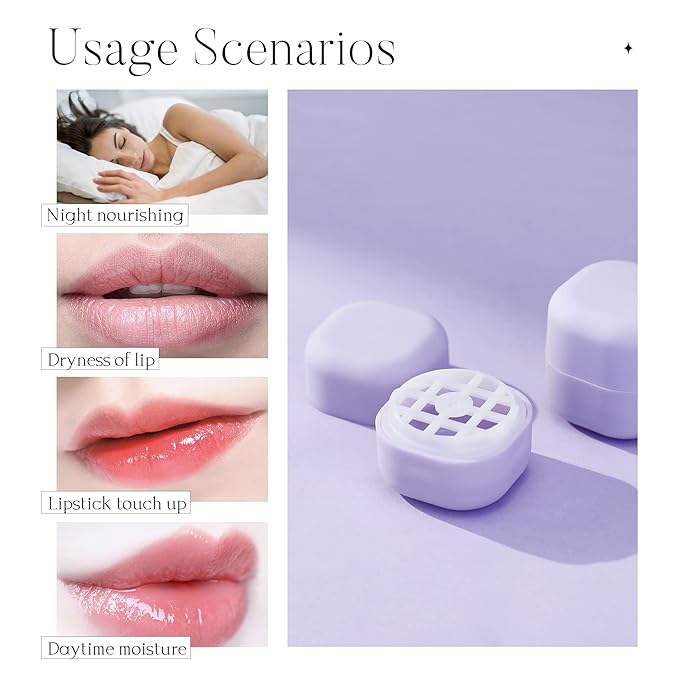 0.25 oz（7g） Empty Lip Balm Square Containers Tubes Lipstick 12 Pieces for Make Natural Lip Balm Lip Care - DIY & BPA FREE (Purple)-VivaGrace Women