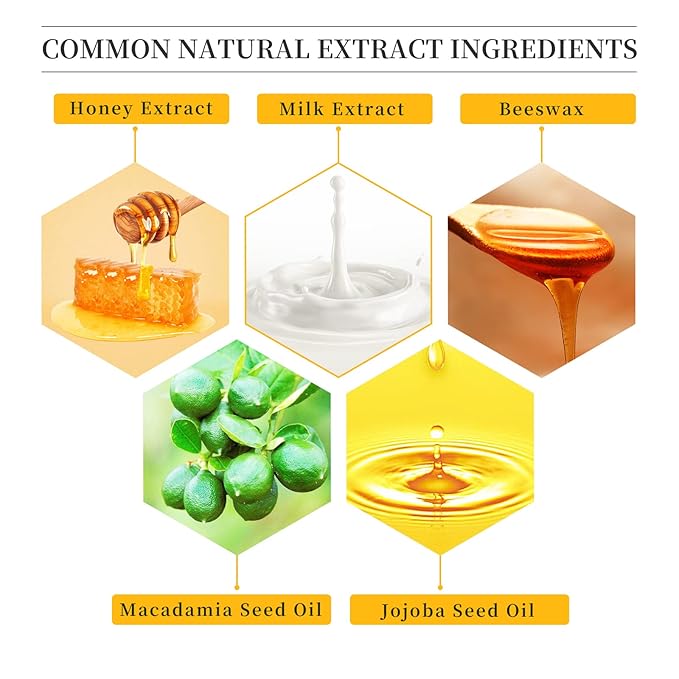 4 Piece Honey Milk Lip Mask Lip Balm Lip Scrub Lip Oil Lip Care Kit, Moisturizing & Nourishing Dry and Cracked Lips, Overnight Sleeping Lip Exfoliator Lip Moisturizer Lip Repair-VivaGrace Women