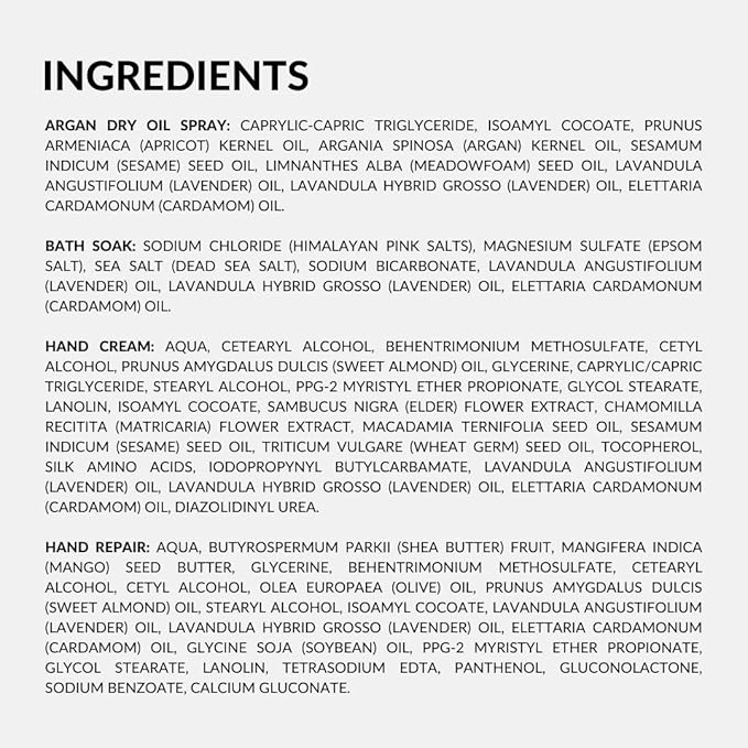 Discovery Kit - Argan Oil, Bath Soak, Hand Cream & Hand Repair (Lemon Freckle)-VivaGrace Women