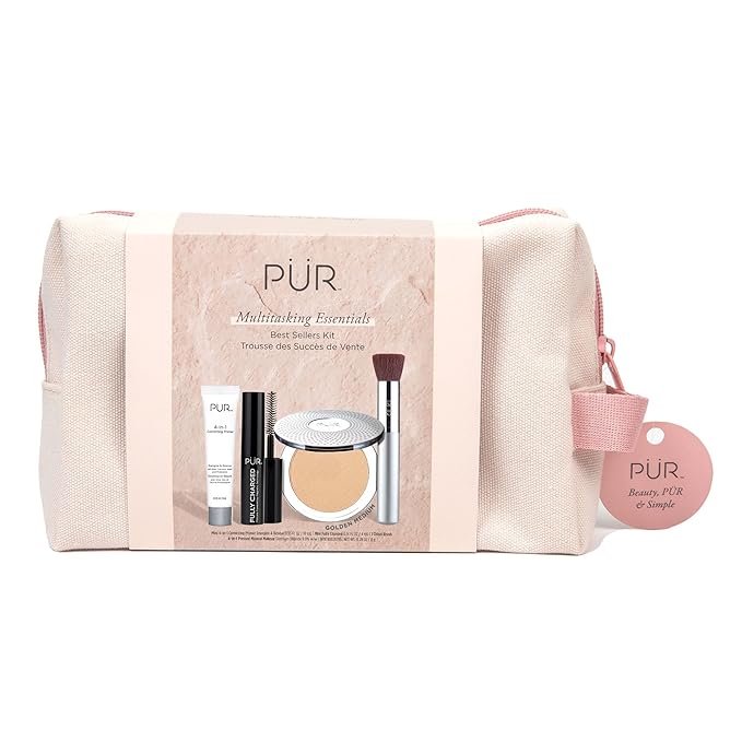 PÜR Beauty Multitasking Essentials Best Sellers Kit, Everyday Look Deluxe Kit, Condition & Moisturize Skin, Cruelty Free, Tan-VivaGrace Women