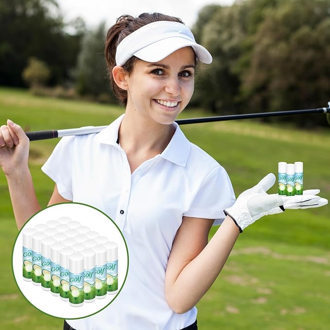 Demissle 24 Pcs Sports Team Gifts Sports Lip Balm Sports Party Favors Sports Theme Lipstick for Team Gifts(Golf)-VivaGrace Women