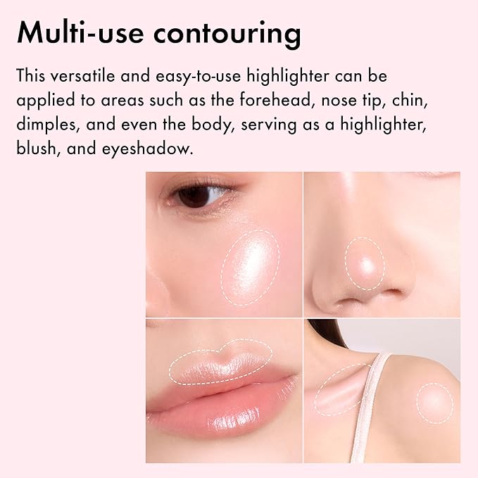 Amuse SEOUL Face Diamond Pink Diamond Highlighter | High Glossy Face Illuminator Highlighting Powder, Highlighter Makeup, Shimmer Glow, Rose & Gold Glow Highlighter, Cruelty-Free & Vegan (4.7g)-VivaGrace Women