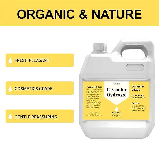 42 oz Lavender Hydrosol for Face Hydrating Mist Hydration, 100% Pure Lavender Water, Cleanses & Softens, Promotes Healthy Skin Cell, Suitable for All Skin Types-VivaGrace Women