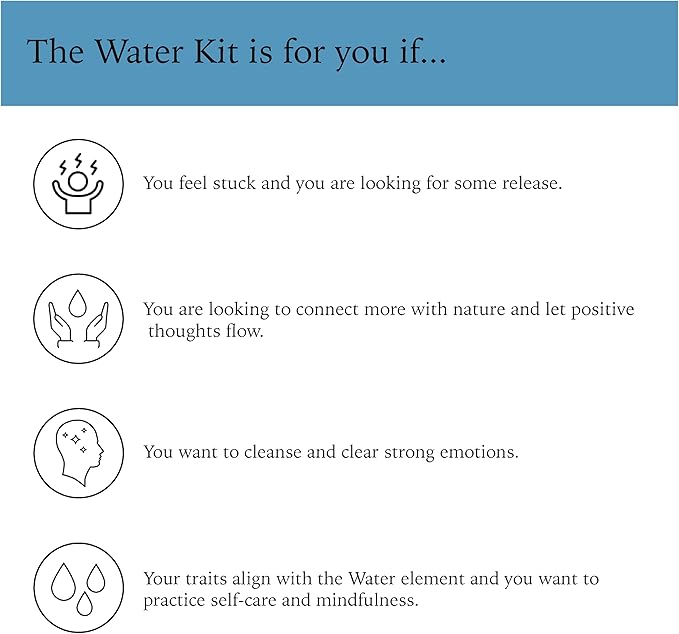 The Water Kit by Two Sage Sisters - Self Care Kit with Soap Sheets, Notebook, Marker, and Washcloth, Bath Shower Sets for Meditation and Relaxation, Mini Spa Kit Self Care Box for Women and Men-VivaGrace Women