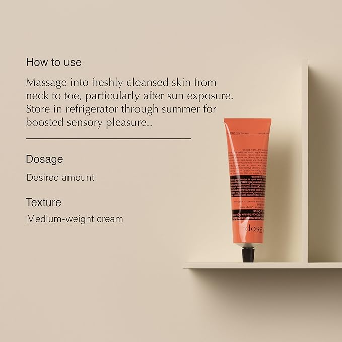 Aesop Rind Concentrate Travel Body Balm | Nourish and Smooth Skin with Shea and Cocoa Butter | Aloe Vera Juice to Soothe and Hydrate | 3.4oz / 100mL-VivaGrace Women