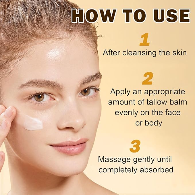 Beef Tallow and Honey Balm for Skin Tallow Face Moisturizer Natural Organic Tallow Honey All body Balm Tallow Body Moisturizer 2 Oz-VivaGrace Women