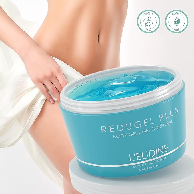 L’EUDINE Redugel Plus Skin Tightening Cream – Pack of 3 – 8oz Anti Cellulite Cream with Mint Oil, Field Horsetail, Marine Algae, Maca Extract – Powerful Non-Greasy Formula – Firming and Toned Skin-VivaGrace Women