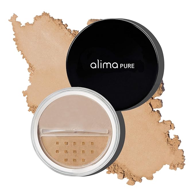 Alima Pure Matte Foundation Loose Mineral Powder Foundation Makeup, Loose Powder Makeup Oil Free Talc Free Powder, Natural Makeup Mineral Foundation Full Coverage Natural Foundation Powder .15 oz/4.5g-VivaGrace Women