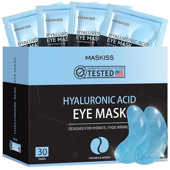 Under Eye Patches (30 Pairs), Hyaluronic Acid Eye Masks for Dark Circles Puffy Eyes Undereye Bags, Collagen Eye Patches for Wrinkles and Hydrate, Skin Care Gift for Her-VivaGrace Women