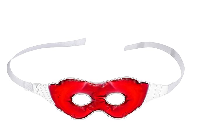 Gel Eye Mask for Puffiness and Dark Circles - Cooling Eye Masks for After Surgery and Headache/Stress Relief - Multiple Colors Available - Red-VivaGrace Women