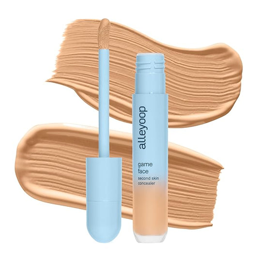 Alleyoop Game Face Concealer Makeup, Lightweight to Medium Buildable Coverage Under Eye Concealer, For Blemishes, Crease-proof and Hydrating with Aloe Stem Cell, Smooth Second Skin Finish - Go-Getter-VivaGrace Women