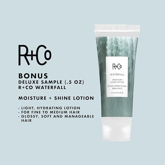 R+Co Waterfall Moisture and Shine Lotion (5 Oz) + Travel Size (.5 Oz) | Vegan + Cruelty-Free |-VivaGrace Women