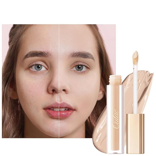 Oulac Full Coverage Concealer, Concealer Stick for Face and Eye Dark Circles, Hydrating Concealer Infused with Hyaluronic Acid, Vegan Concealer 3.8ml, Shade: W1 Porcelain-VivaGrace Women