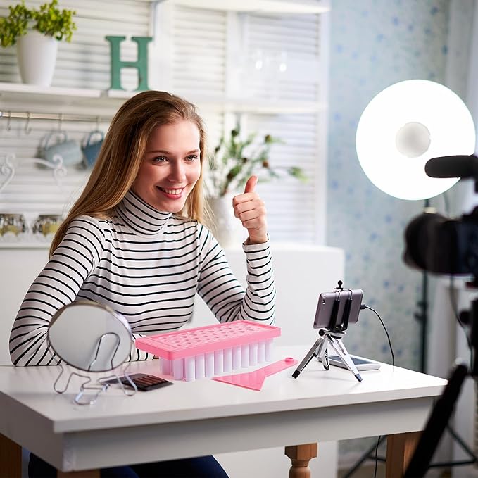 RONRONS 50 Pieces Refillable Lip Balm Crafting Tubes, 5ml Black Empty Lip Balm Tubes Containers, Mini Twist-up Lip Gloss Tube Homemade Deodorant Bottles DIY Cosmetics Makeup Tools Accessories-VivaGrace Women