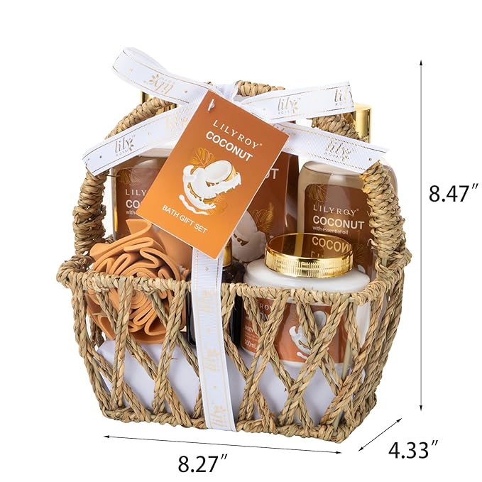 Mothers Day Gifts for Mom - 7Pcs Luxury Bath & Body Gift Basket Set for Women & Men, Perfect Gift with Bath Bomb | Christmas, Father's Day, Birthday Gifts for Her & Him, All Occasion Holiday Present-VivaGrace Women