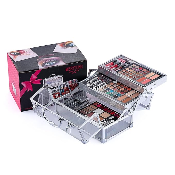 74 Colors Makeup Kit All-in-one Makeup Set, Cosmetic-Gift for Women -Include Makeup Brush Set, Eyeshadow Palette, Brow Powder, Eyebrow Pencil, Lip brush -(Multicolor 102)-VivaGrace Women