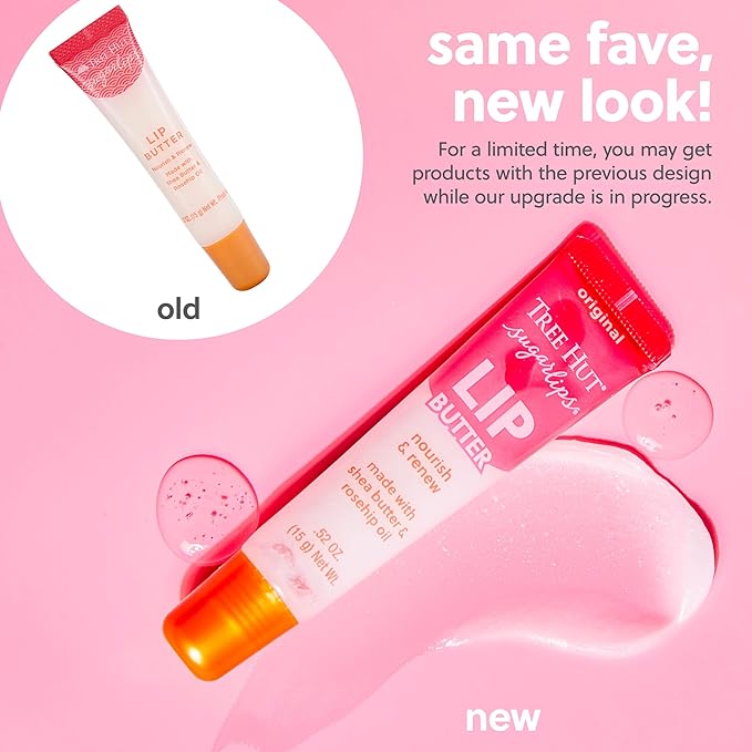 Tree Hut Sugarlips Original Lip Butter | Lock in Moisture & Nourish Skin for Full, Hydrated Lips | Essential Lip Care | 0.52 fl oz.-VivaGrace Women