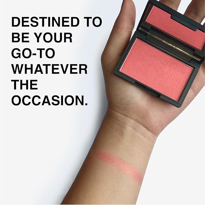 Makeup Powder Blusher - "Tantrum" - 4g / 0.141oz - Pigmented, Buildable, Lightweight Powder Blush for a Radiant, Healthy, Natural Glow. Versatile Shades - Pink, Coral, Peach & Golden Hues-VivaGrace Women