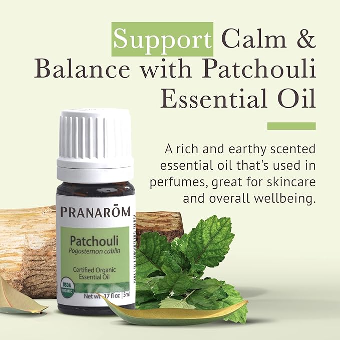 Pranarom - Patchouli Essential Oil (5ml) - 100% Pure Natural Therapeutic Grade Essential Oil for Diffusing and Perfumes | USDA and ECOCERT Certified Organic-VivaGrace Women