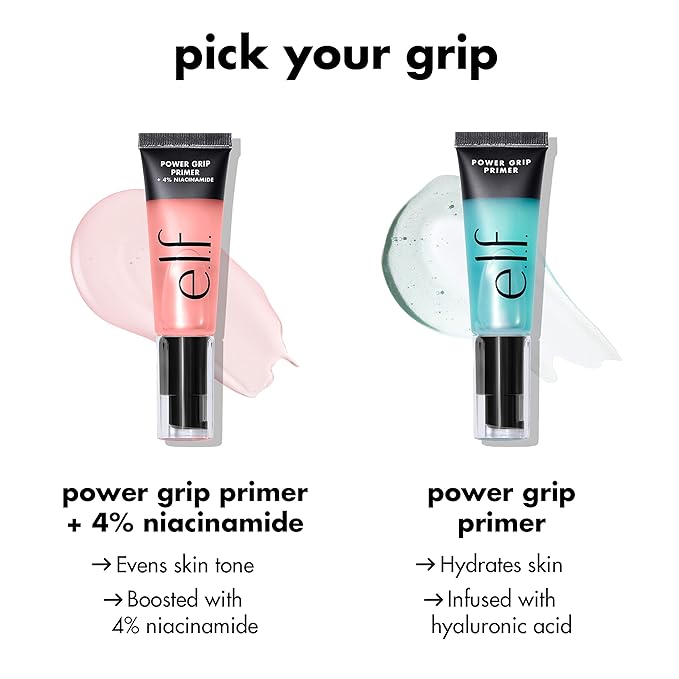 e.l.f. Power Grip Primer, Gel-Based & Hydrating Face Primer For Smoothing Skin & Gripping Makeup, Moisturizes & Primes, 0.811 Fl Oz (24 ml)-VivaGrace Women