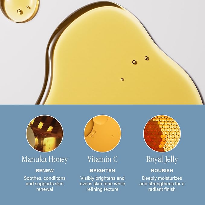 SKINN Luminous Facial Oil - Face Oil to Visibly Brighten, Firm, and Hydrate - Hydrating Oil for Anti-Aging and Dry Skin to Reduce Fine Lines, and Wrinkles - Vitamin C and Manuka Honey-VivaGrace Women