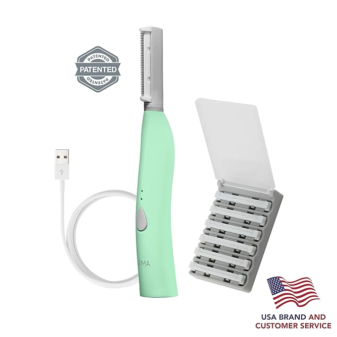 SPA SCIENCES - SIMA Patented Dermaplane Razor for Women Face – Painless 2-in-1 Facial Exfoliation & Peach Fuzz Hair Removal – Anti-Aging – 3 Speeds – Rechargeable – 7 Weeks Treatment-VivaGrace Women