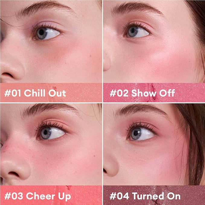 ITY Mood Blush, Blush for Cheeks Makeup,Moisturizing Creamy Blush Dual Funtions, Highly Spreadable, 0.18 oz (5.2g) in Cheer Up-VivaGrace Women