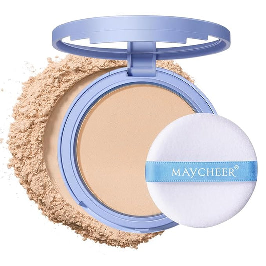 Oil Control Face Pressed Powder, Matte and Smooth Translucent Powder Setting Powder Makeup, Waterproof Long Lasting Finishing Face Powder, Cruelty-free, 0.35Oz (02 Natural)-VivaGrace Women