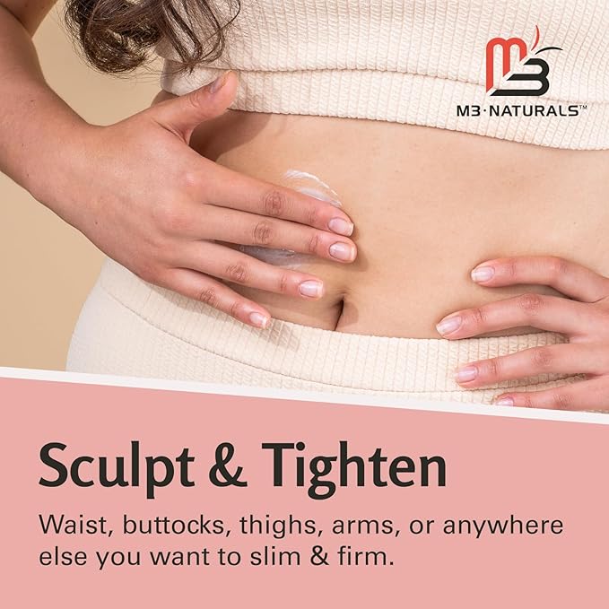 M3 Naturals Hot Cream for Belly Butt and Thighs Cellulite Cream for Thighs and Butt Fast Body Sweat Activator with Caffeine and Collagen - Invigorating Sweat Cream for Workouts and Body Sculpting-VivaGrace Women