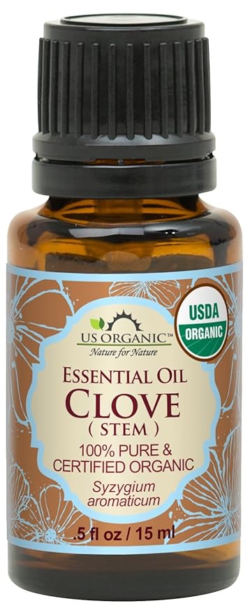 US Organic 100% Pure Clove Stem Essential Oil - USDA Certified Organic, Steam Distilled (15 ml)-VivaGrace Women