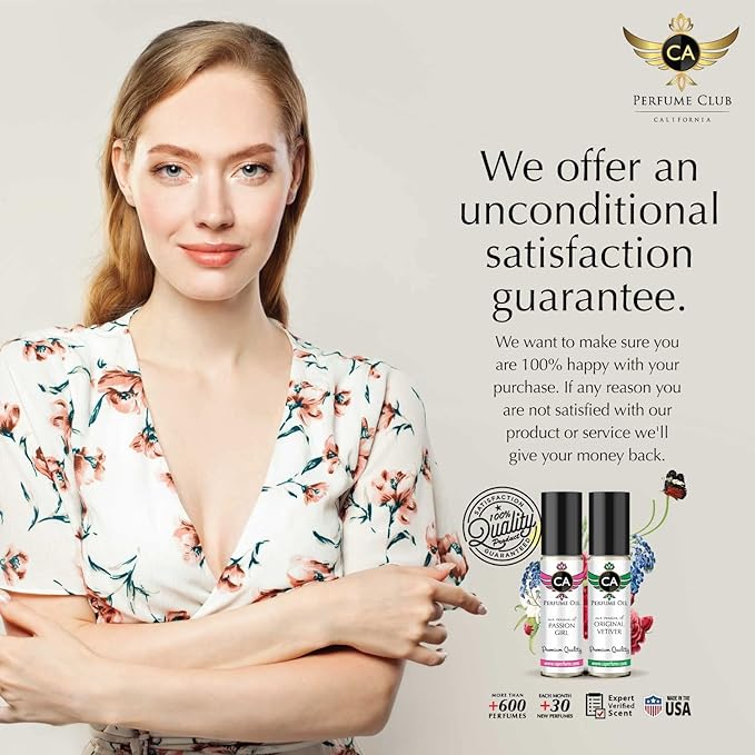 CA Perfume Impression of Other 133 For Women & Men Replica Fragrance Body Oil Dupes Alcohol-Free Essential Aromatherapy Sample Travel Size Concentrated Long Lasting Attar Roll-On 0.3 Fl Oz/10ml-VivaGrace Women