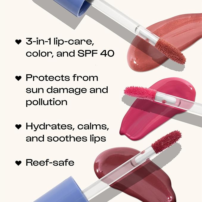 ALLEYOOP Sun Serum Lip Oil SPF 40 – Tinted Lip Oil with SPF, Hydrating Tinted Lip-Moisturizer for Women, Lips Sunscreen for Cracked Lips, Smooths & Soothes, Vegan, Travel-Friendly, Daylight-VivaGrace Women