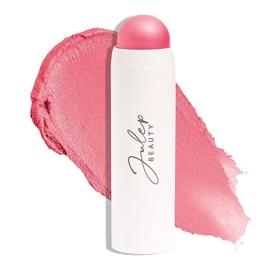Julep Skip The Brush Cream to Powder Blush Stick - Peony Pink - Blendable and Buildable Color - 2-in-1 Blush and Lip Makeup Stick-VivaGrace Women