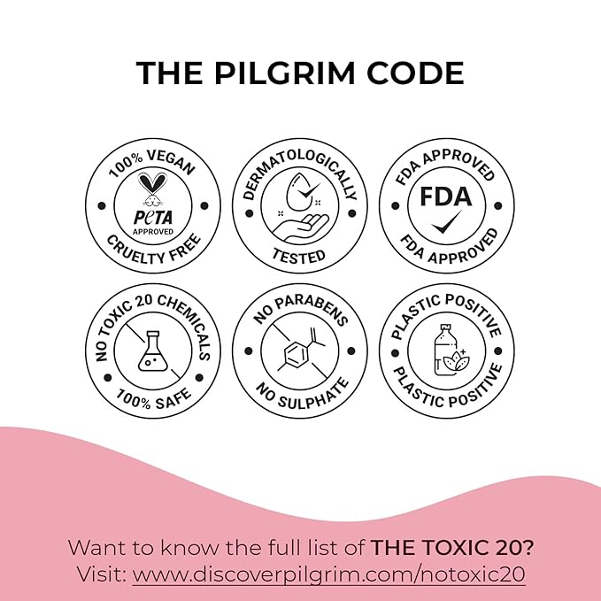 Pilgrim Squalane Bubblegum Lip Serum | Enriched with Shea Butter & Pomegranate Extract | Hydrating Lip Plumper Serum | Repairs Cracked Lips | Reveals Soft & Glossy Lips | 0.20 Fl Oz/6ml-VivaGrace Women