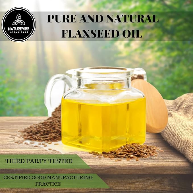 Naturevibe Botanicals Flaxseed Oil 32 Ounces | 100% Pure and Natural | Great for Skin Care and Hair Care-VivaGrace Women