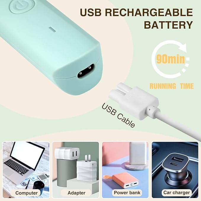 Waterproof Bikini Trimmer Women Electric Razor for Pubic Hair Women's Foil Shaver Rechargeable Shaver Removal with Snap-in Ceramic Blades IP7X Washable Head,Wet and Dry Use,Green-VivaGrace Women