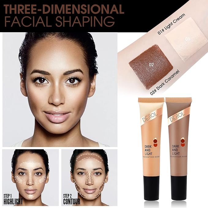 Dark Caramel Foundation Mixing Pigment for Adjusting Shade and Color Corrector, Blends Easily, Dark Caramel Color Corrector for Adjusted to Darken Various Foundation Colors (Dark Caramel)-VivaGrace Women