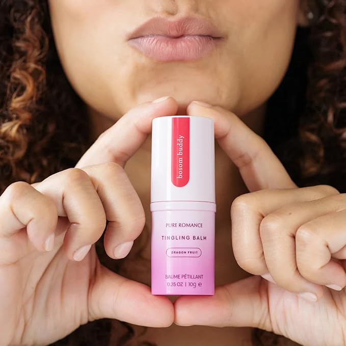 Pure Romance Bosom Buddy Tingling Flavored Lip & Nipple Balm, Dragon Fruit, 35 oz-VivaGrace Women