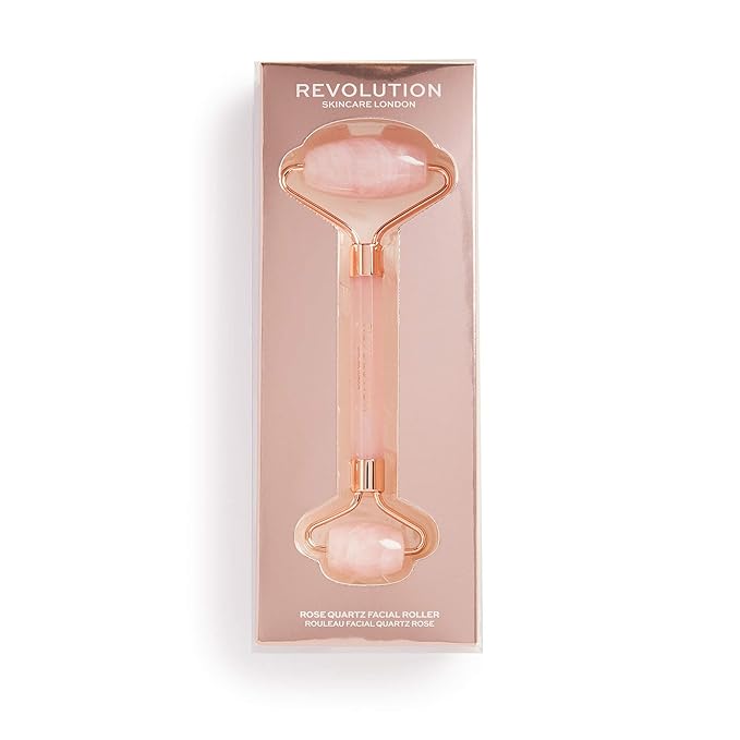 Revolution Skincare London, Rose Quartz Face Roller, Massager for Face, Neck & Body, 57g-VivaGrace Women