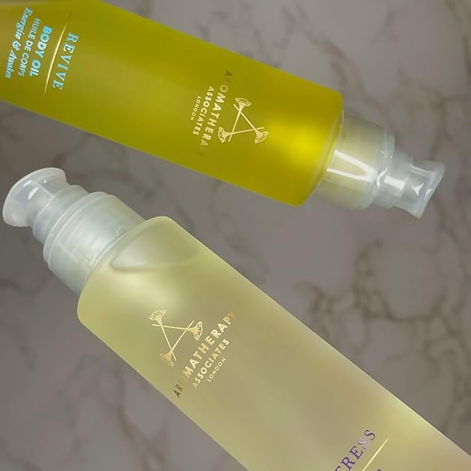 Aromatherapy Associates De-Stress Body Oil Made with Ginger and Rosemary Essential Oils and Arnica Flower Extract (3.4 fl oz)-VivaGrace Women