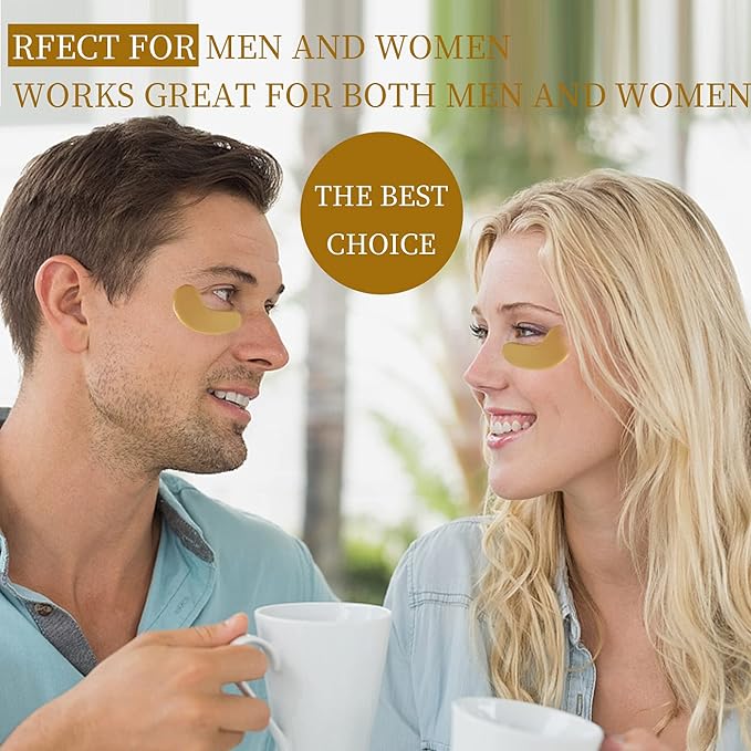 Under Eye Patches - 30 Pairs Under Eye Masks for Dark Circles and Puffiness, 24k Gold Dark Circles Under Eye Treatment for Women, Undereye Gel Patches Under Eye Bags - Reduce Wrinkles Anti-Aging-VivaGrace Women