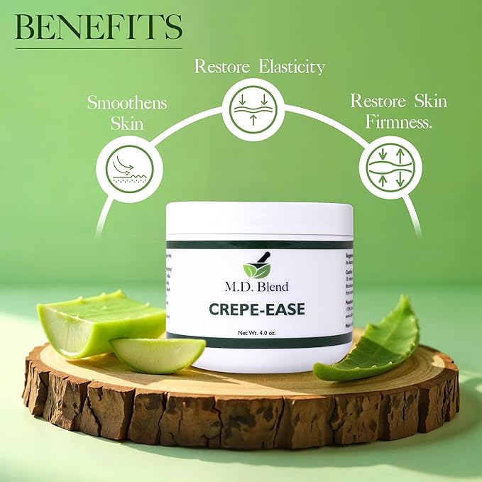 Crepe-Ease - Fragrance Free, Deeply Hydrating Moisturizer Body Butter for Smooth, Firm, Youthful Skin - Powerful Repair Complex with Hyaluronic Acid and Ceramides for Crepey Skin - 4 oz-VivaGrace Women