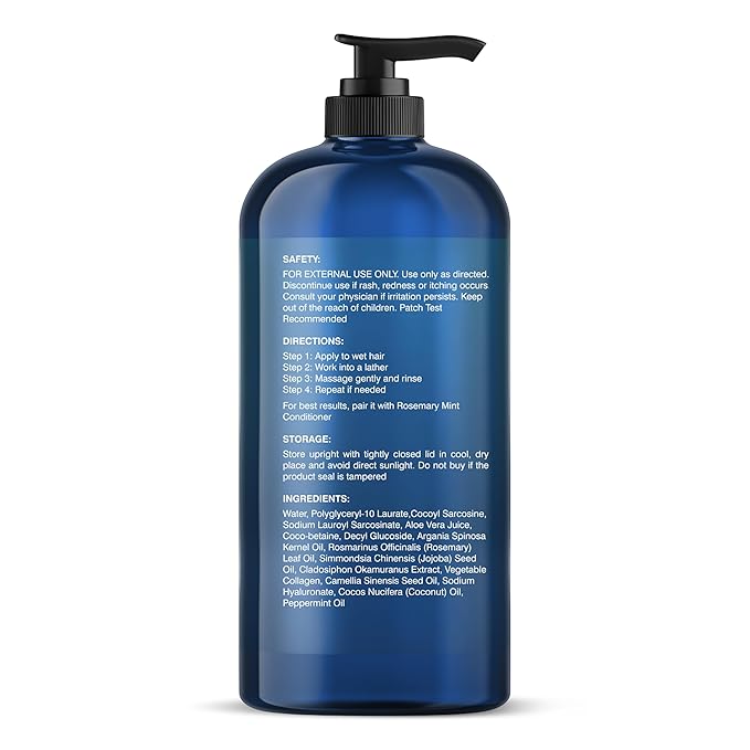 Botanic Hearth Rosemary Shampoo 16 Oz | Rosemary Oil Shampoo De Romero For Hair Growth With Biotin & Mint | Sulfate Free,Thicker & Fuller Hair | Deep Cleansing & Nourishing-VivaGrace Women