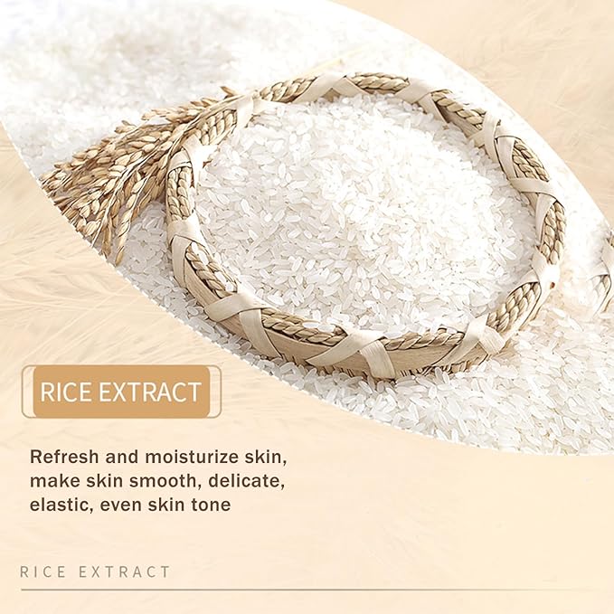 Skincare Gifts for Teenage Girls - Rice Raw Pulp Skin Care Sets & Kits - 6PCS Pamper Gifts for Women with Facial Cleanser-Toner-Eye Cream-Essence-Emulsion-Cream - Gift Set for Firming Hydrating Skin-VivaGrace Women