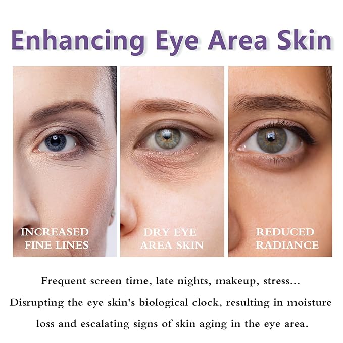 3 Pack Eye Cream Hydrating & Repairing with Hyaluronic Acid & Peptides - Moisturizes, Smooths Fine Lines, Enhances Elasticity (Each 0.529oz | 15g)-VivaGrace Women